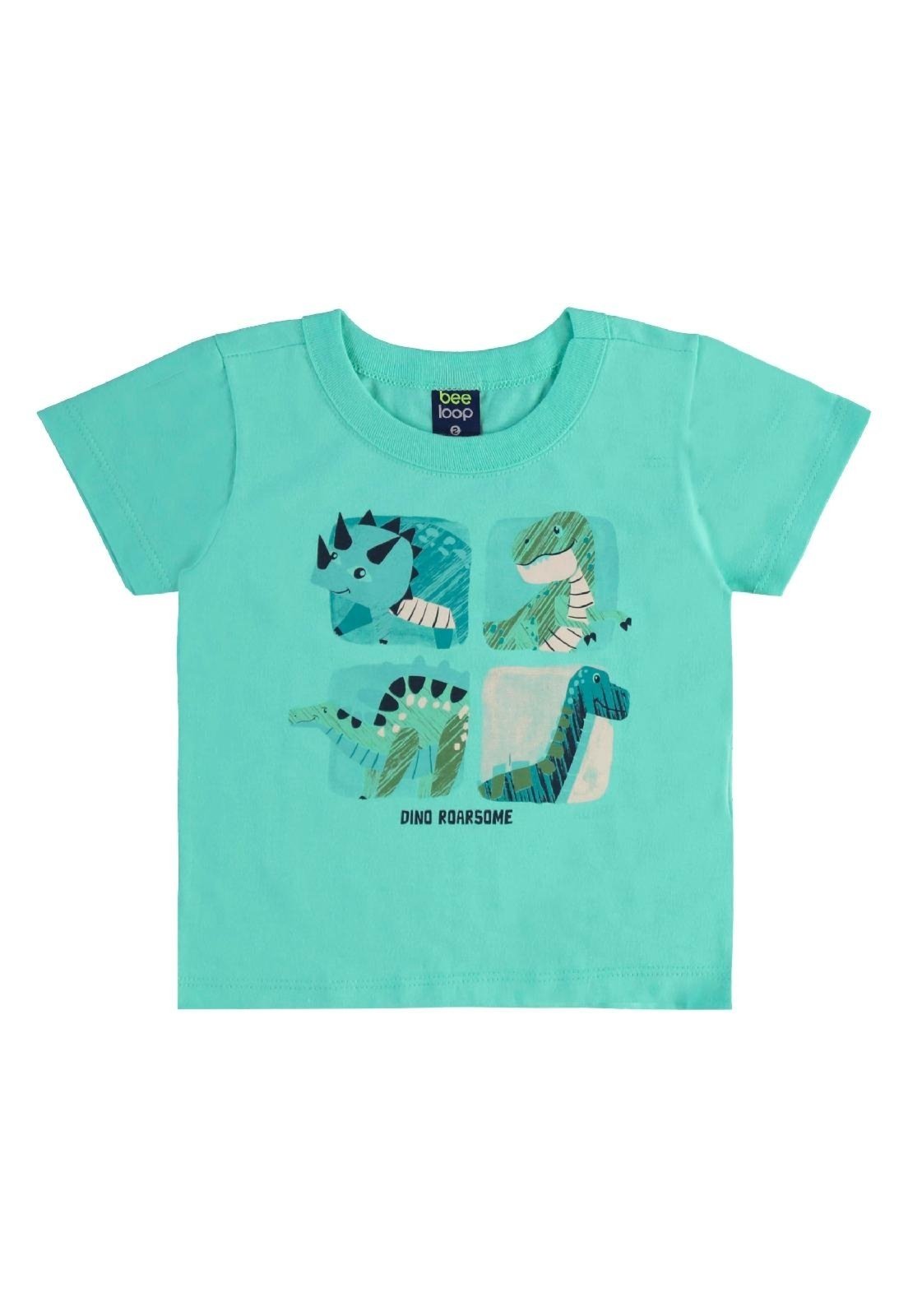 Vista 3 Infantil - Conjunto Camiseta Dino Bermuda Bee Loop bege Bee Loop bege