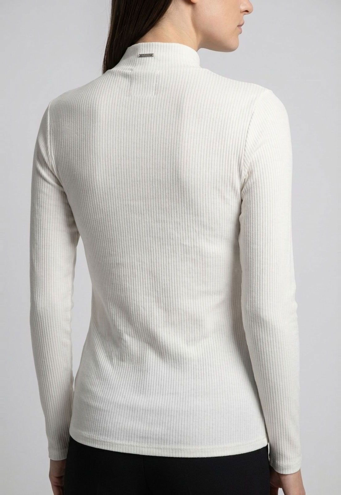 Vista 3 Blusa Feminino Lez a Lez Sevilha Malha Canelada Off-White off-white white Lez a Lez off-white white