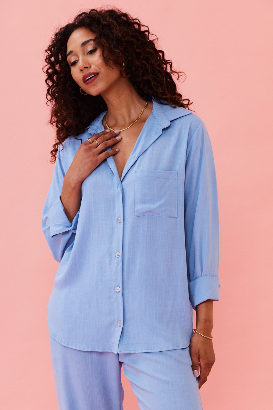 Camisa In Love Isa Azul