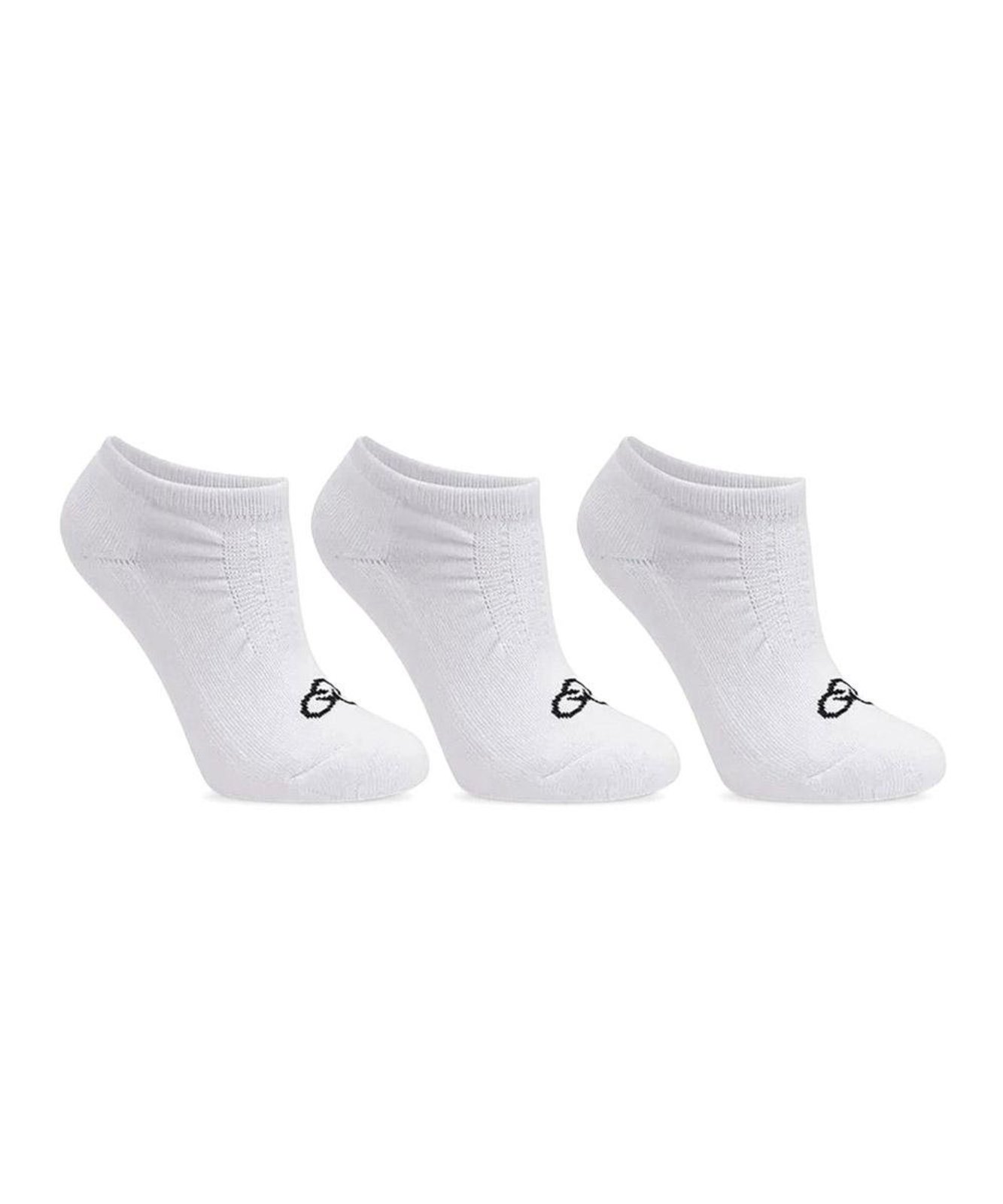 Meia Cano Invisível Olympikus 3 Pares Branco Incolor