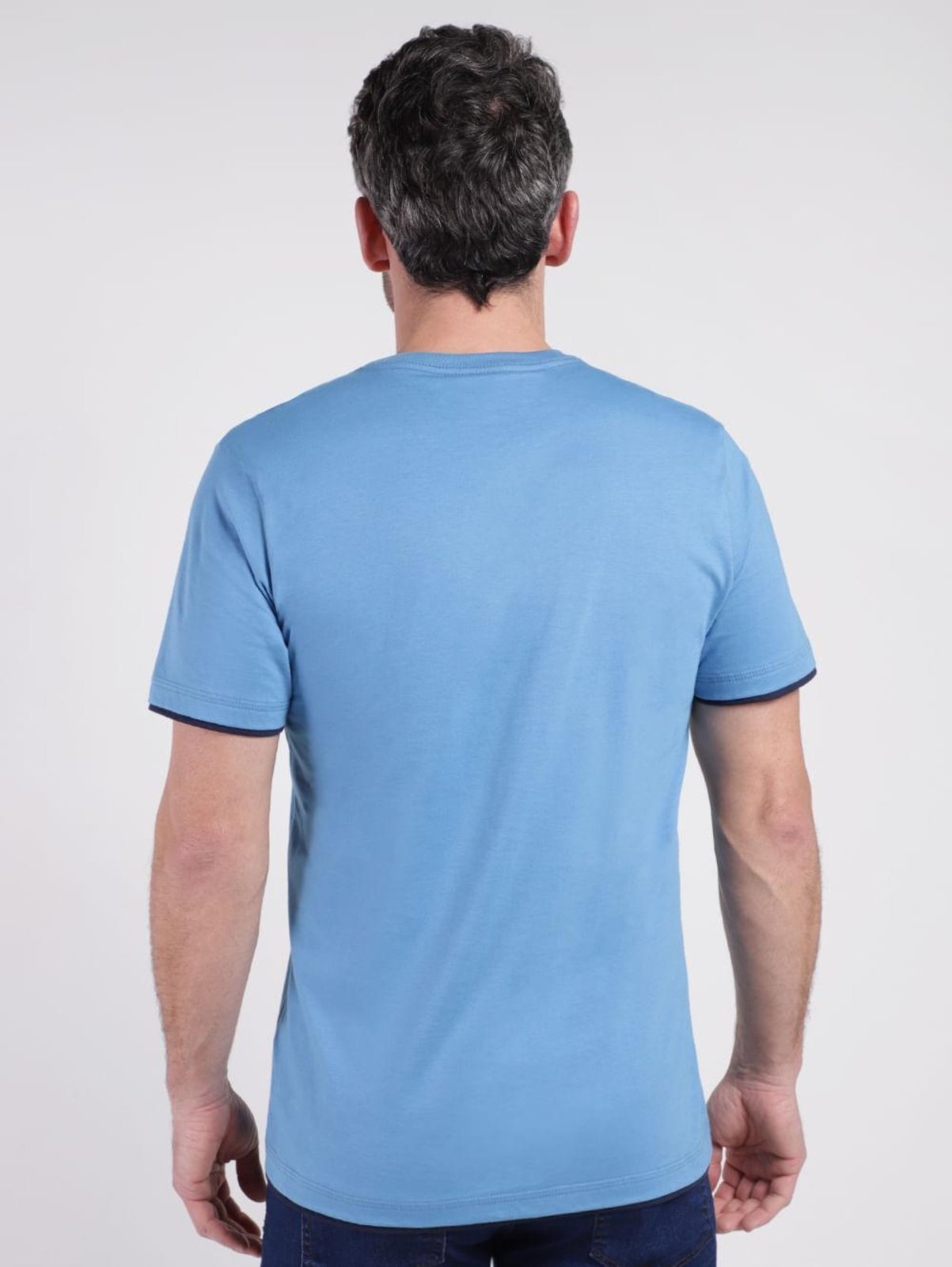 Vista 3 Camiseta Manga Curta Masculina DZero azul DZero azul
