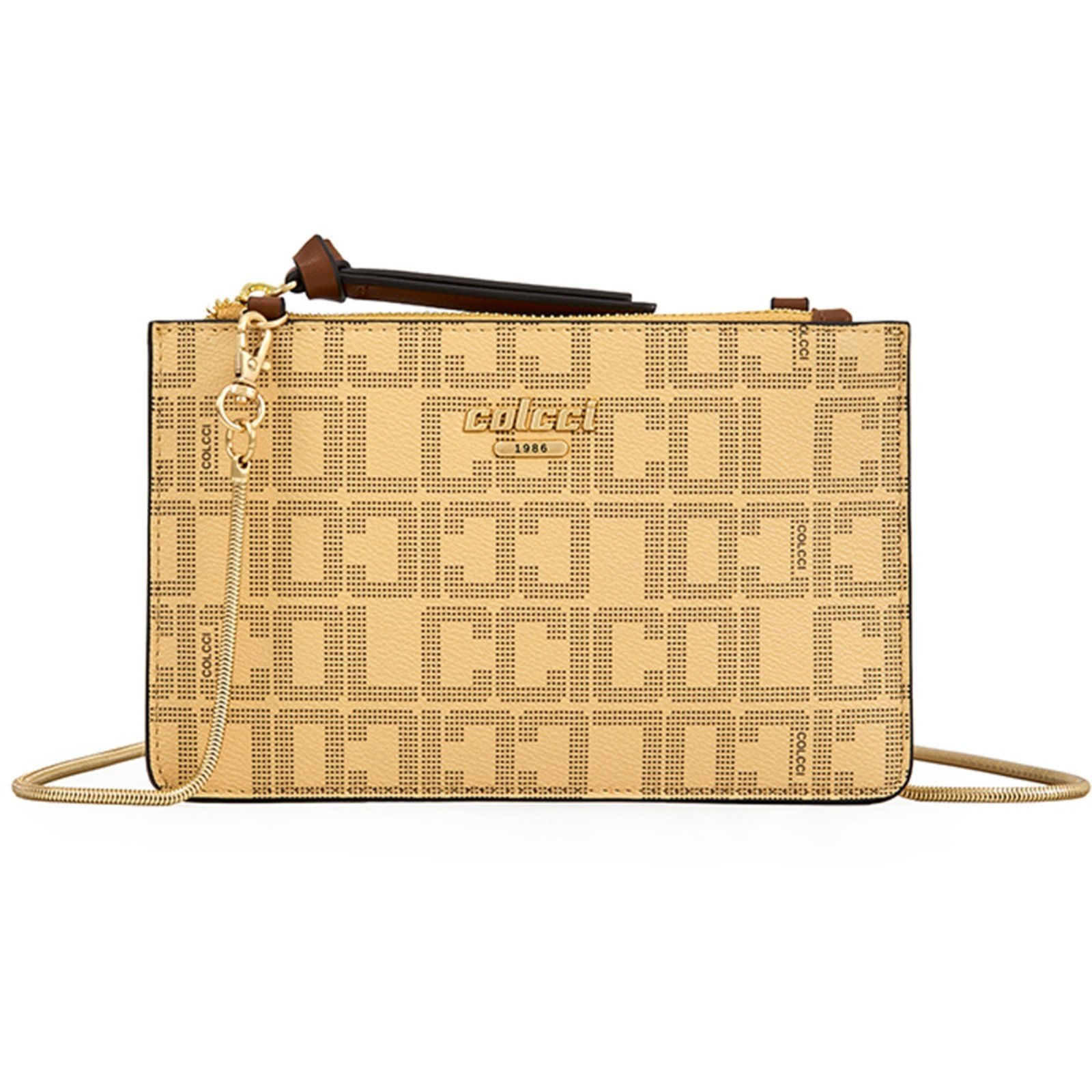 Vista 2 Bolsa Crossbody Colcci Monograma Ve26 Feminino bege bege