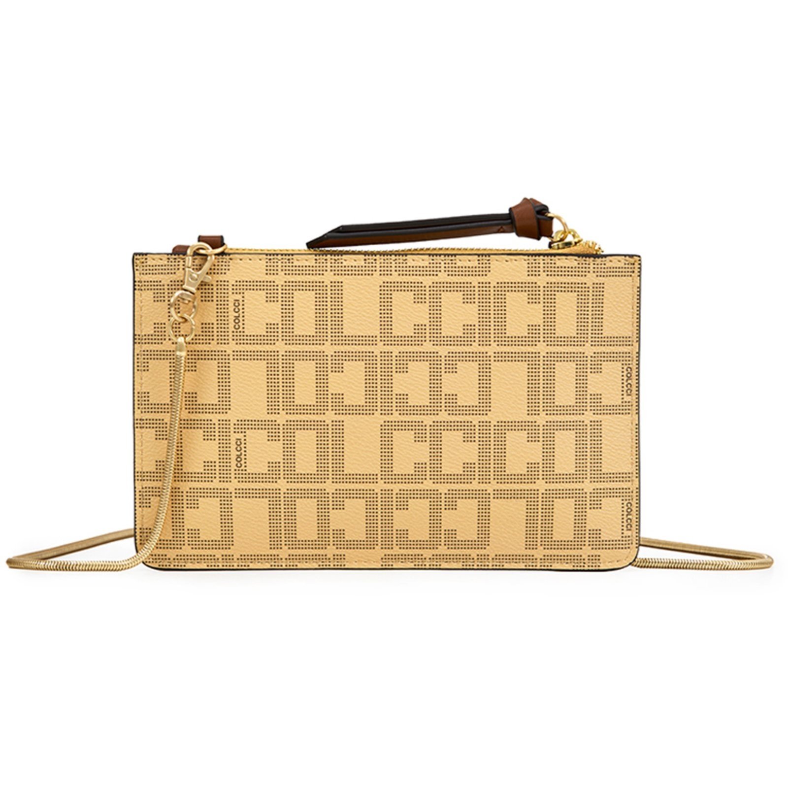 Vista 3 Bolsa Crossbody Colcci Monograma Ve26 Feminino bege bege