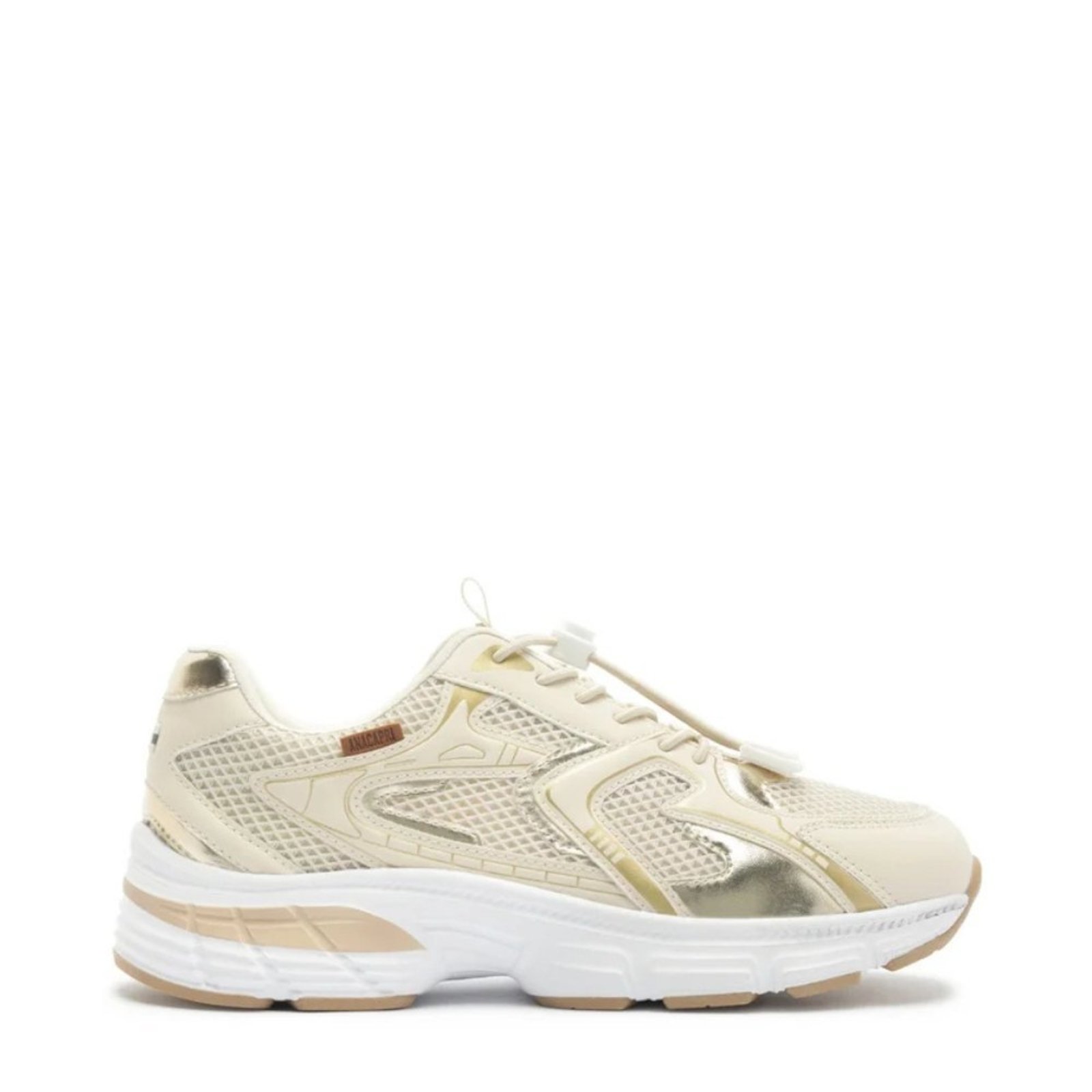 Tenis Anacapri Robusto Sporty Bege e Dourado Anacapri Bege