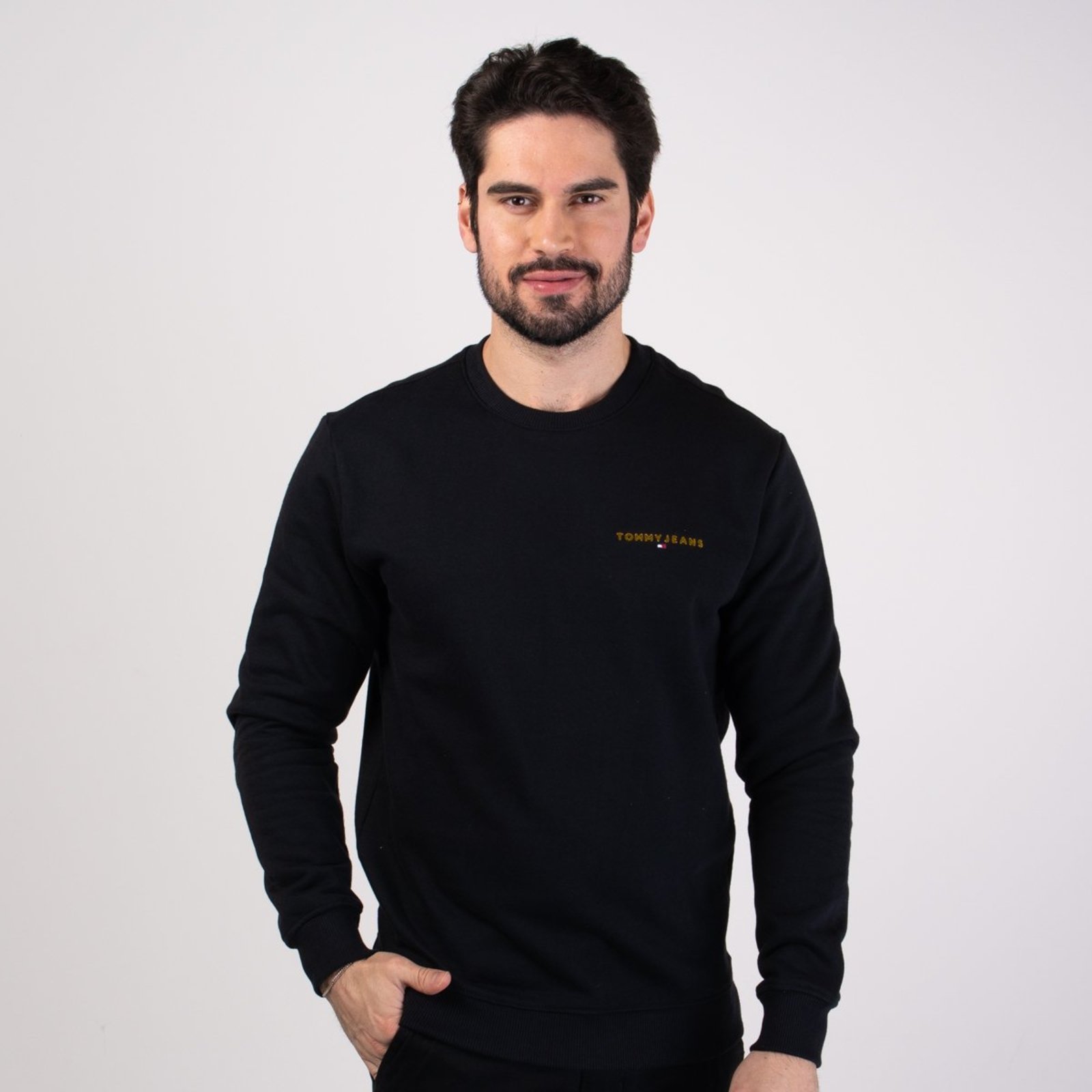 Moletom Tommy Jeans Script Preta