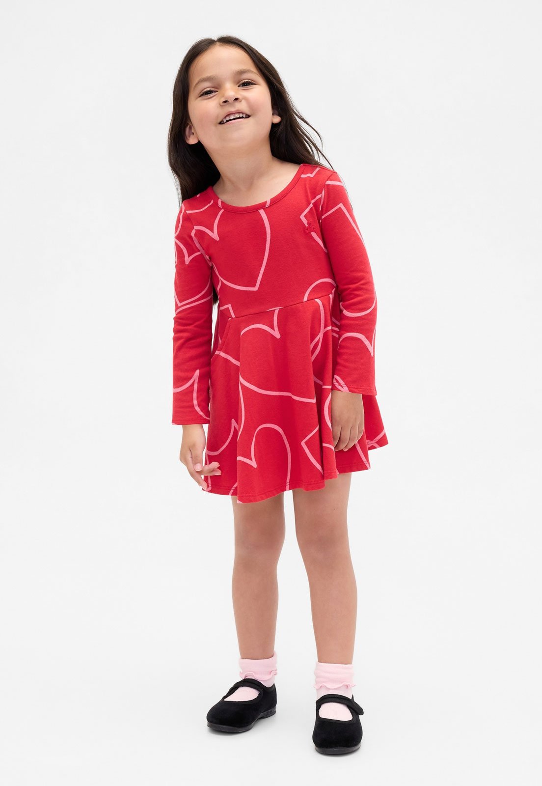Vestido GAP Curto Coração Vermelho