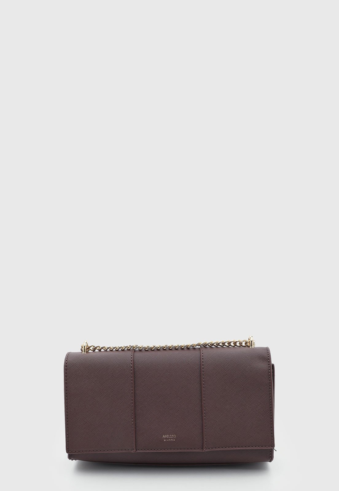 Bolsa Feminina Arezzo Estruturada Com Corrente Vinho