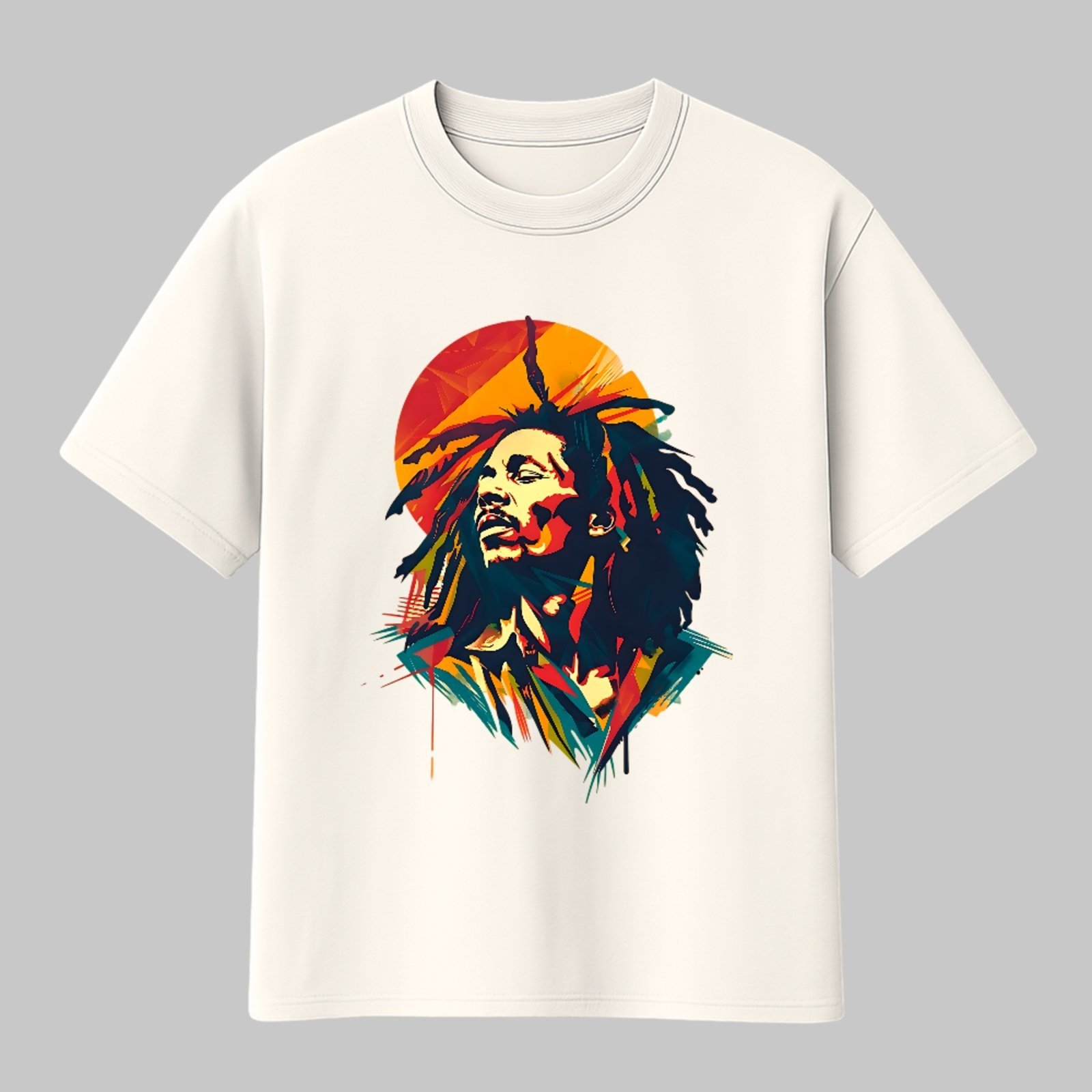 Camiseta Básica Música Reggae Jamaica Unissex Off White