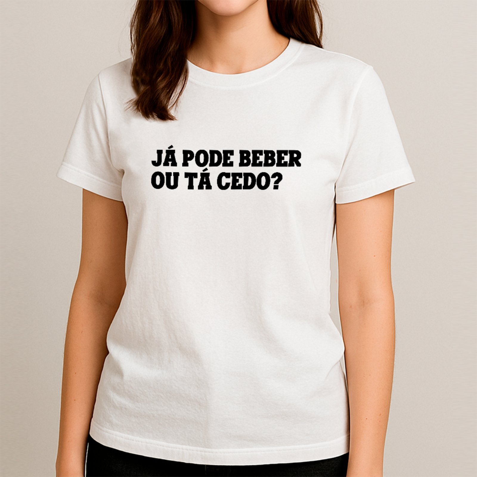 Vista 2 Camiseta Ousy Básica Ja Pode r Meme De Carnaval Unissex rosa ousy rosa
