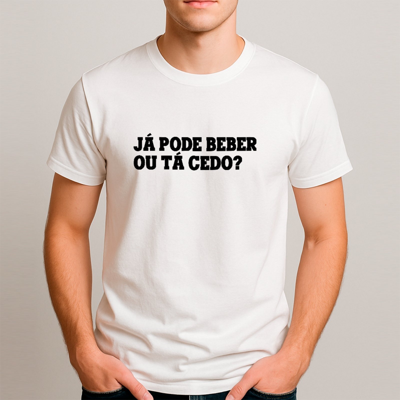 Vista 3 Camiseta Ousy Básica Ja Pode r Meme De Carnaval Unissex rosa ousy rosa