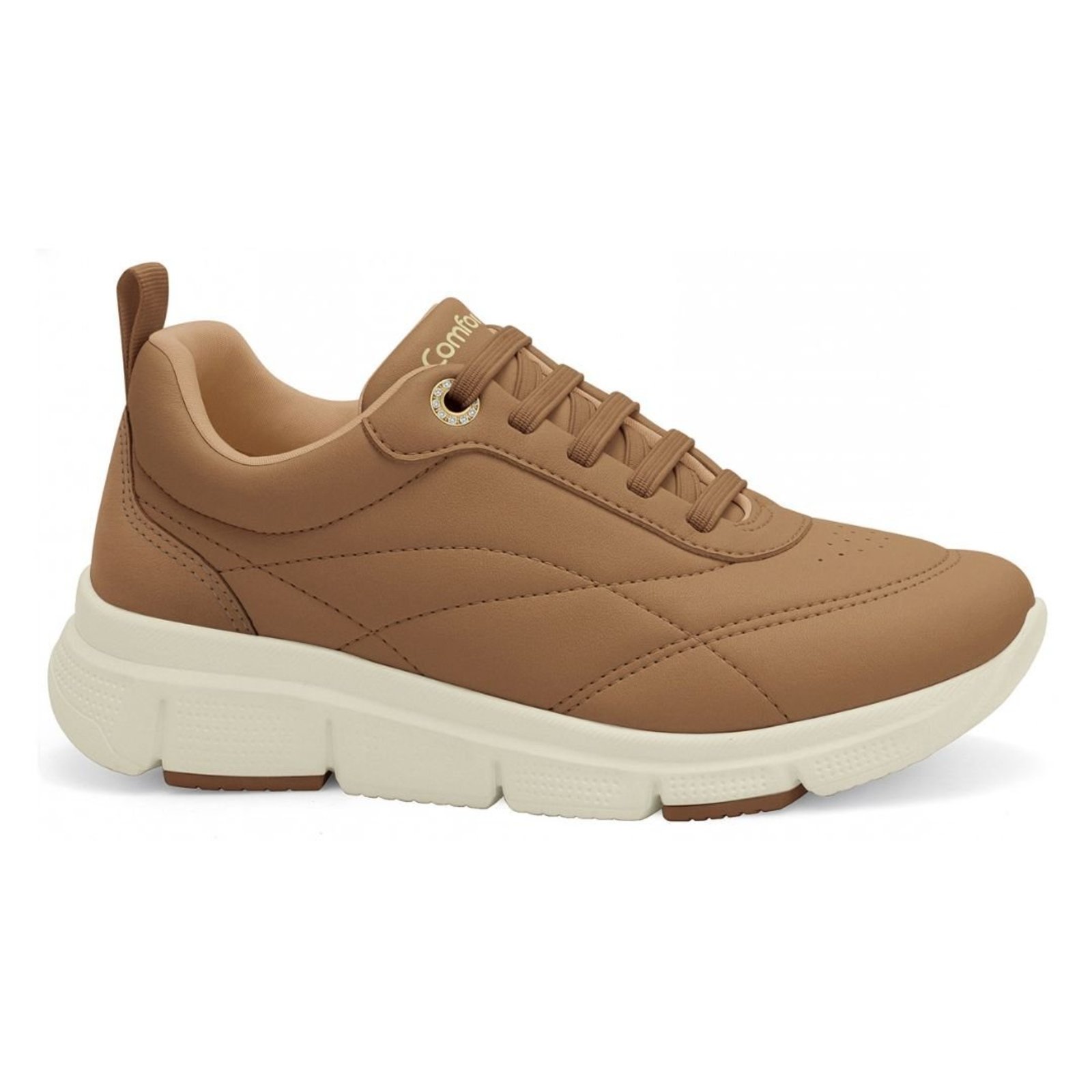 Tênis Feminino com Solado Leve Comfortflex 2690401 - Nozes