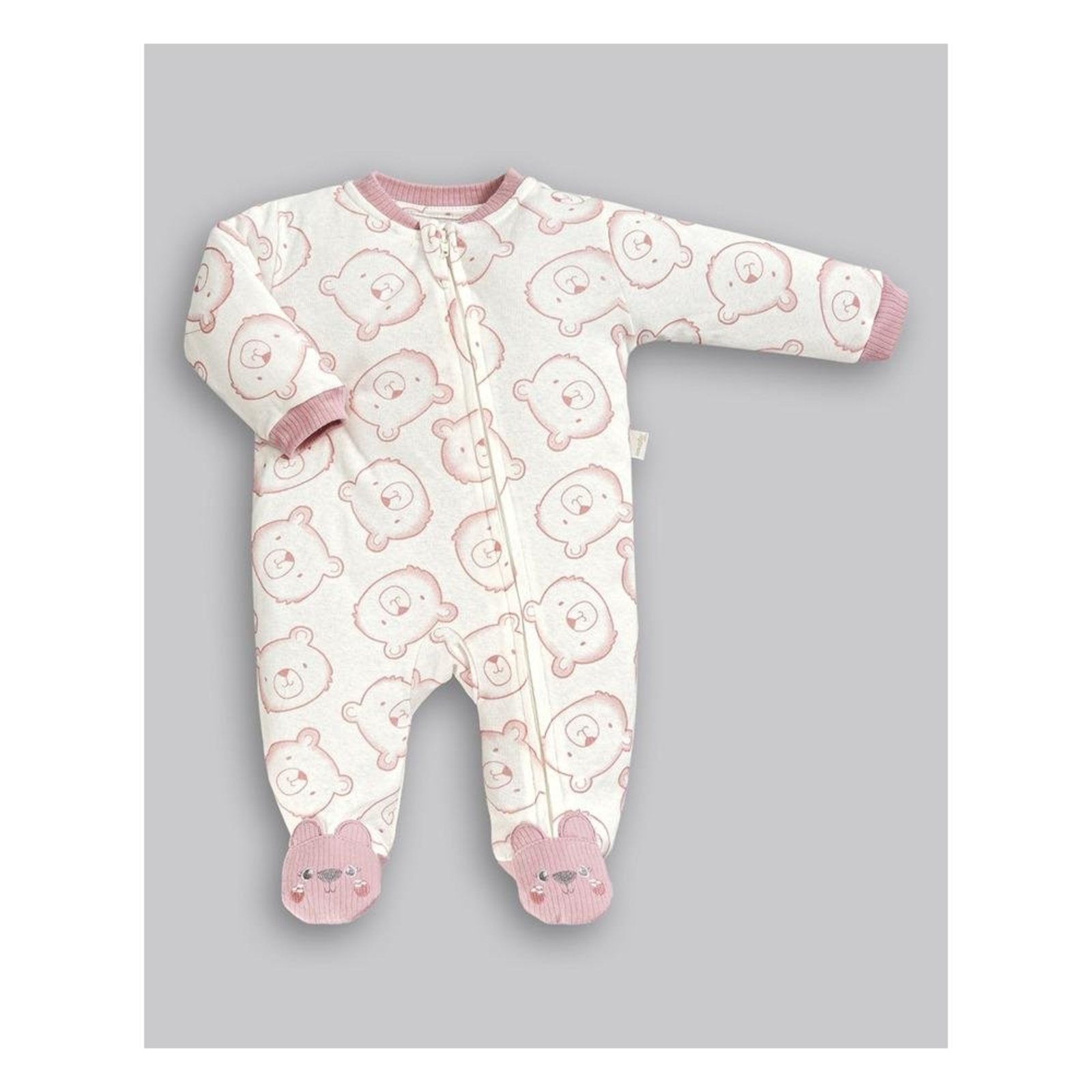 Infantil - Macacão Soft Estampado Ursinhos Zíper Anjos Baby P Rosa