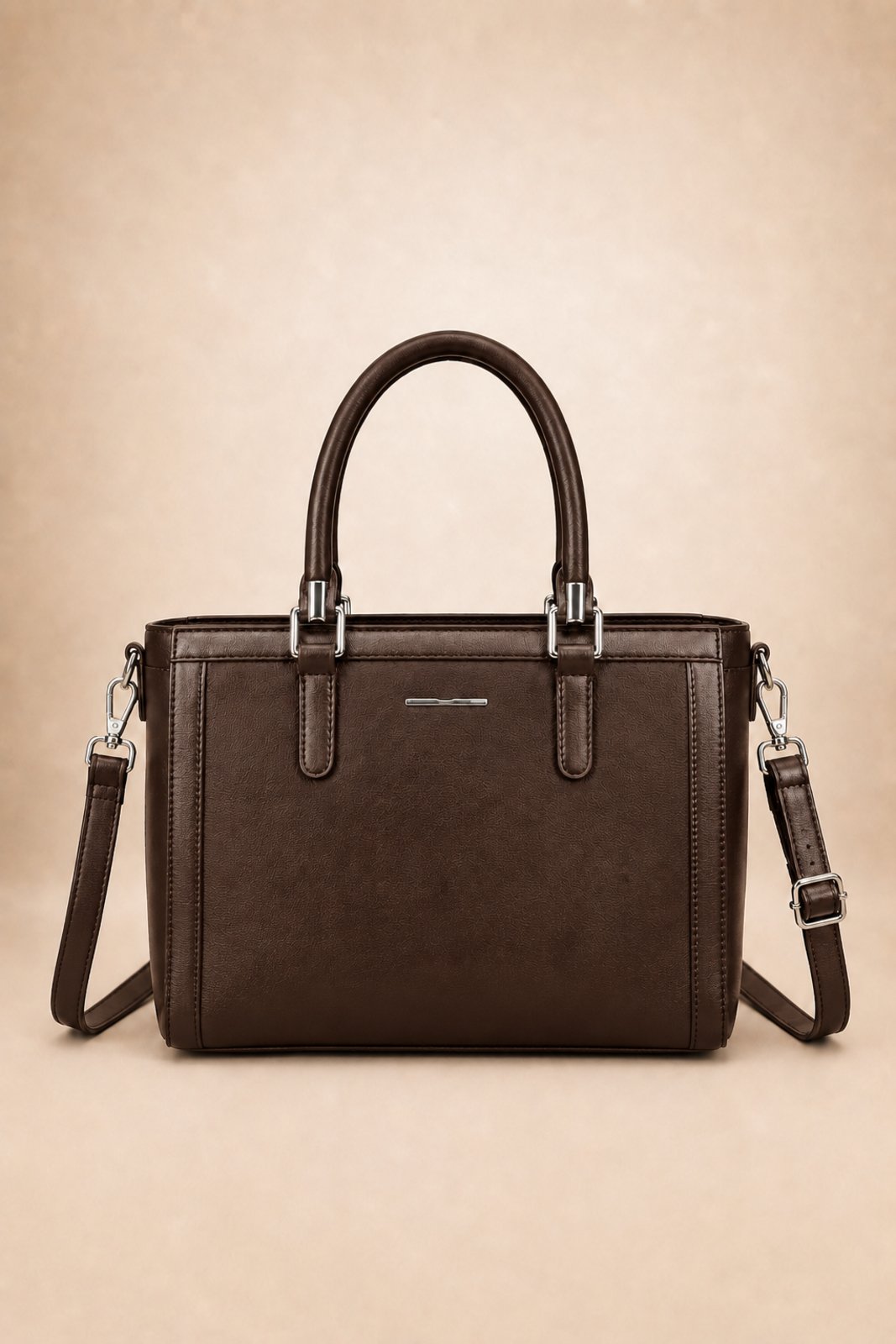 Bolsa Feminina D Bell Outlet Fashion Tote Sofisticada Café