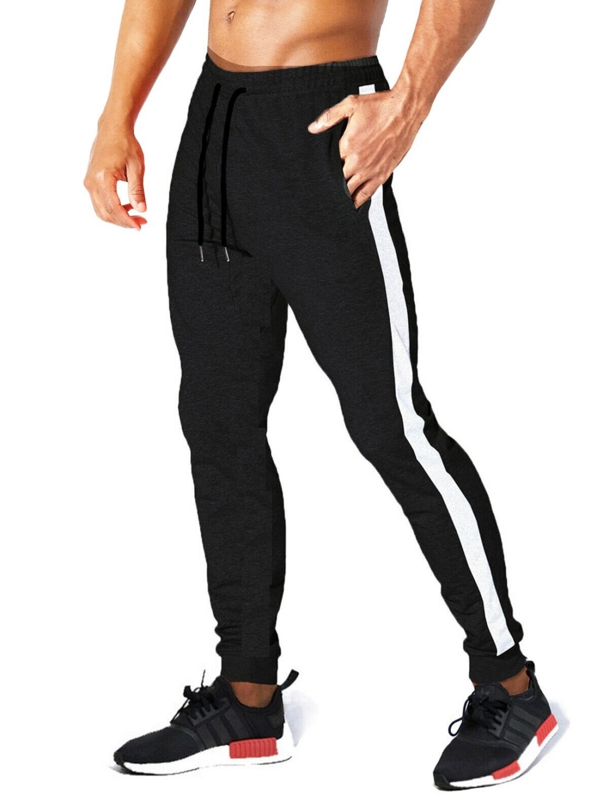 Calça Moletom Masculina Skinny Sport Style Casual ou Academia Slim Multicolorido
