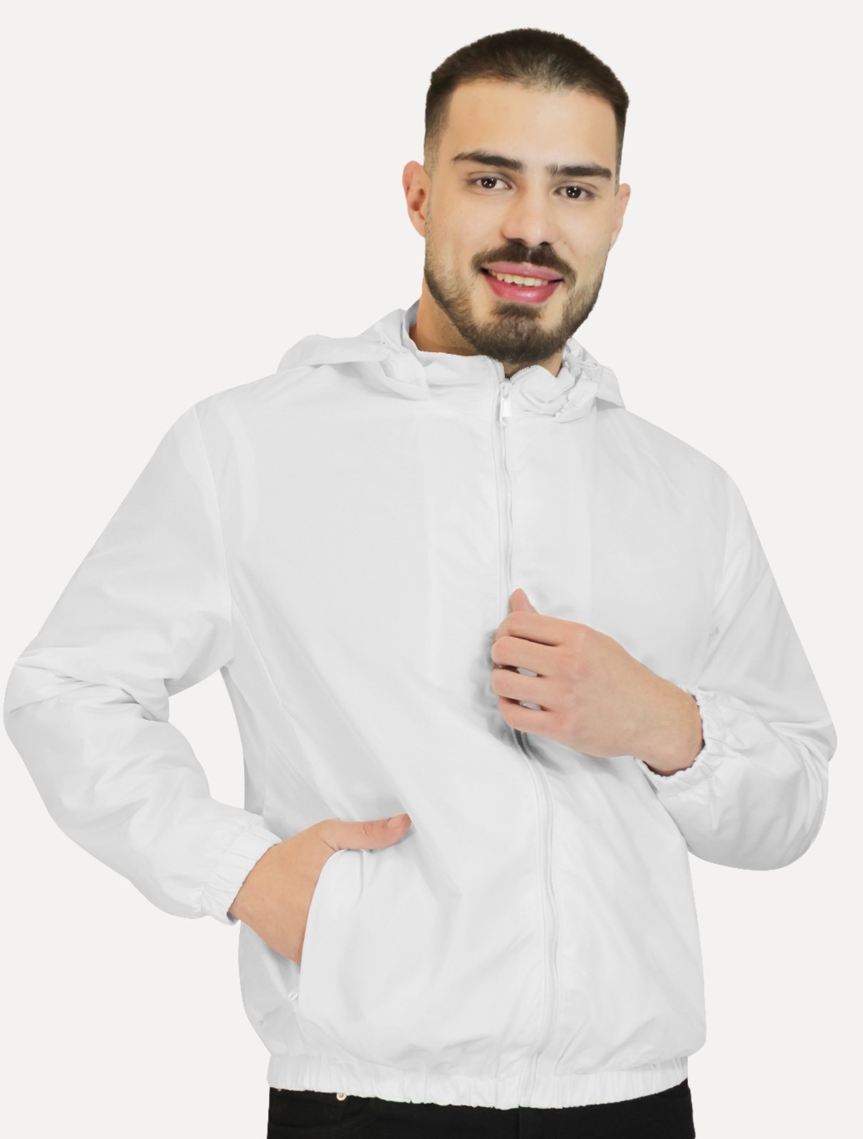 Jaqueta Dixen Masculina Corta-Vento Nylon Branca