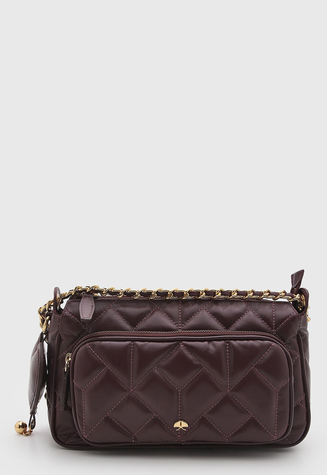 Bolsa Luiza Barcelos Couro Vinho
