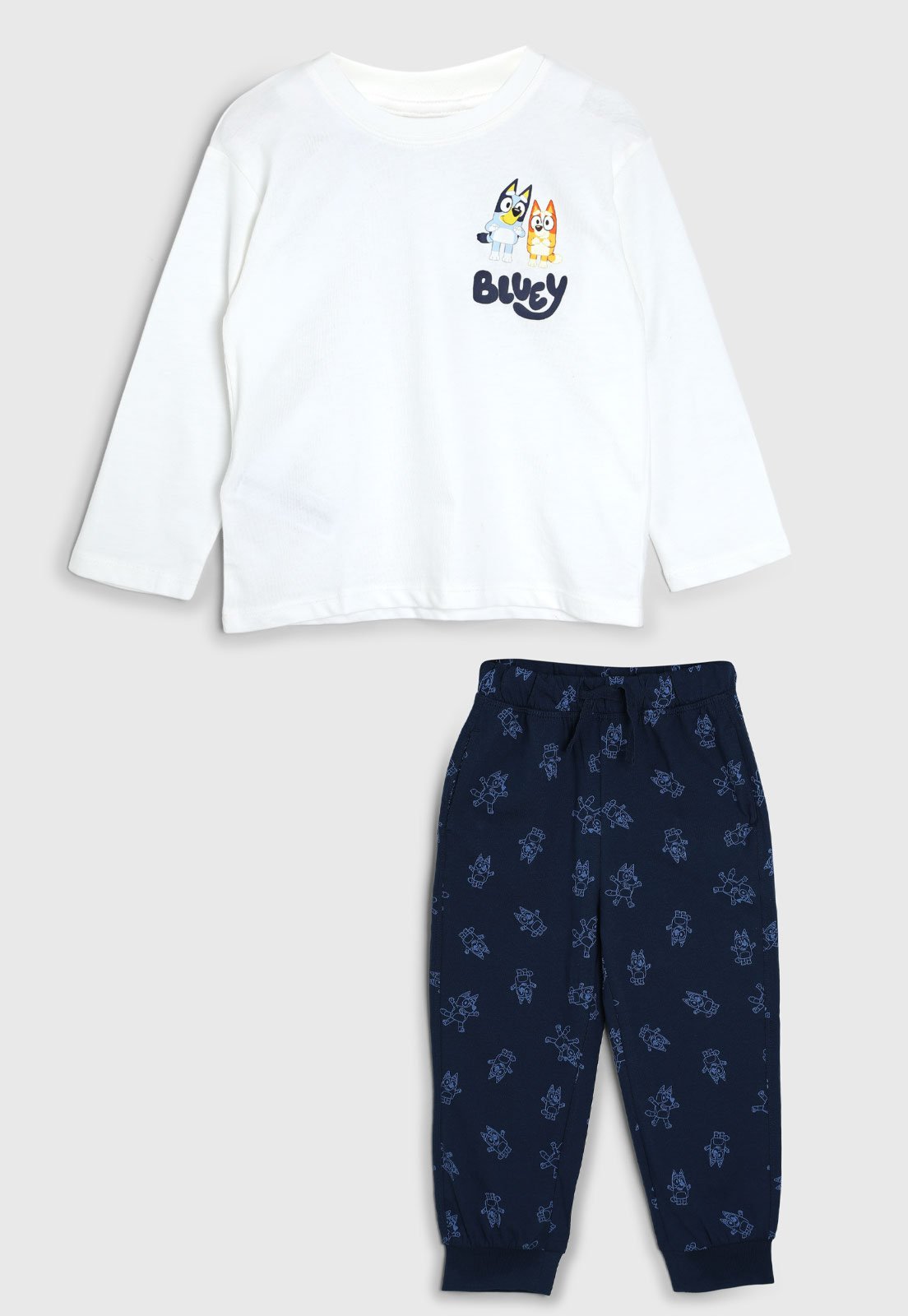 Vista 2 Pijama Mango Bluey Branco e Azul Marinho Mango Kids branco azul Mango Kids branco azul