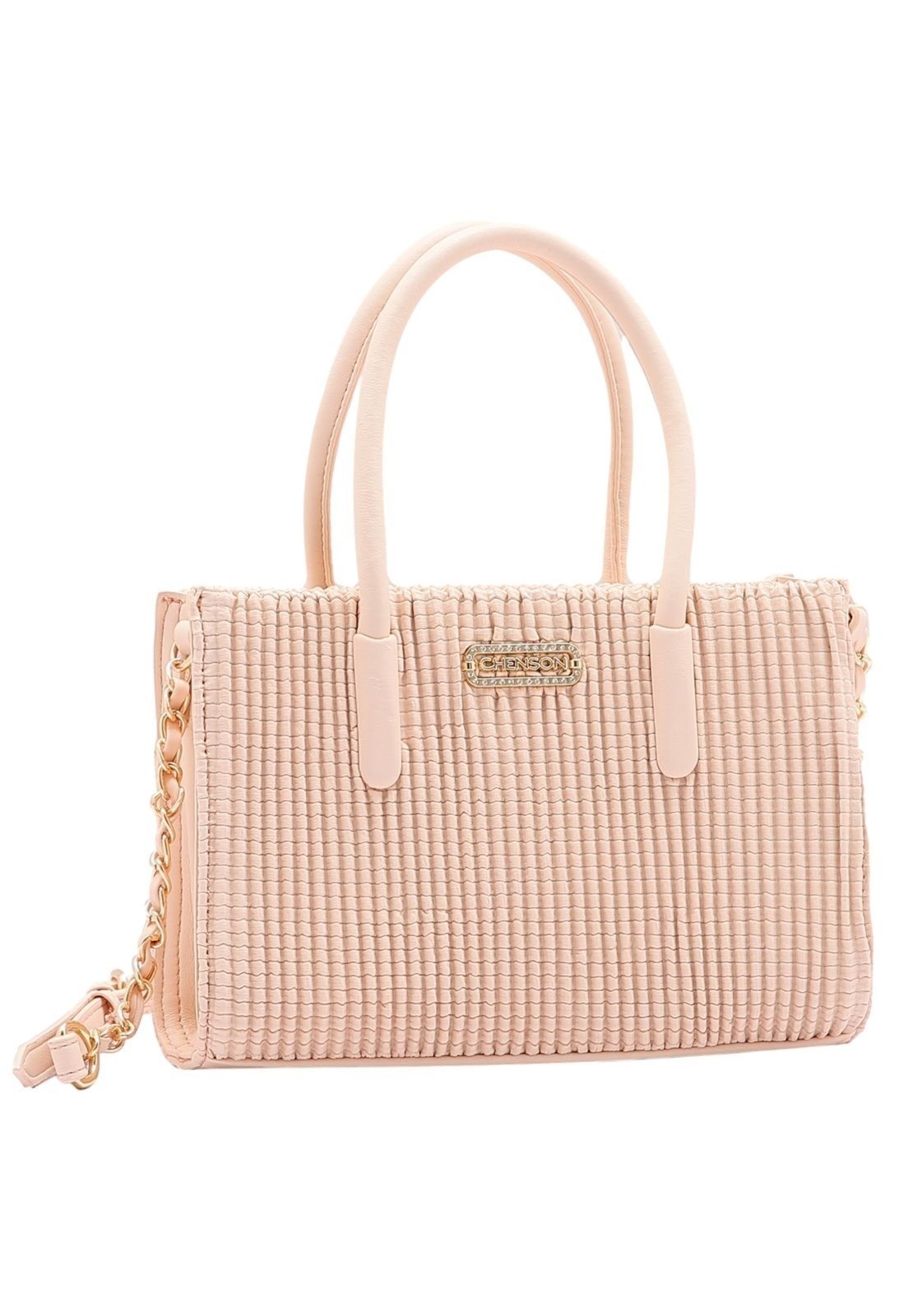 Bolsa Feminina Chenson Textura Soft Rosa 3484740