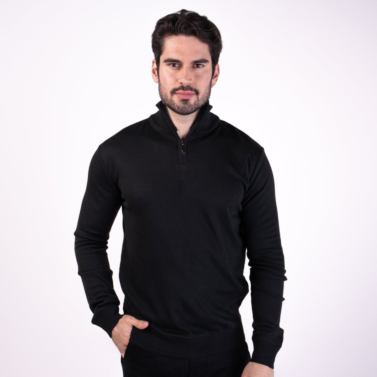 Suéter Polo Live Zíper Preto