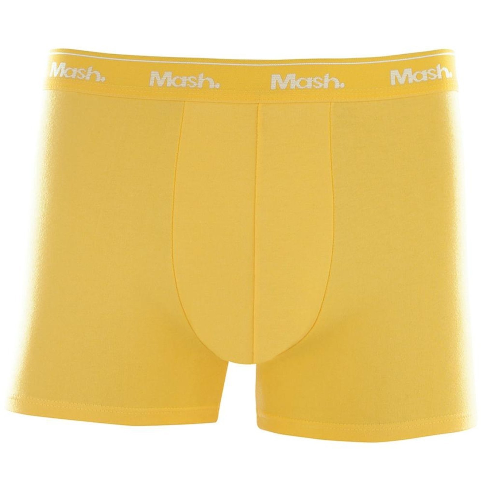 Vista 2 Cueca Boxer Mash Masculina Cotton Algodão Elástico amarelo MASH amarelo