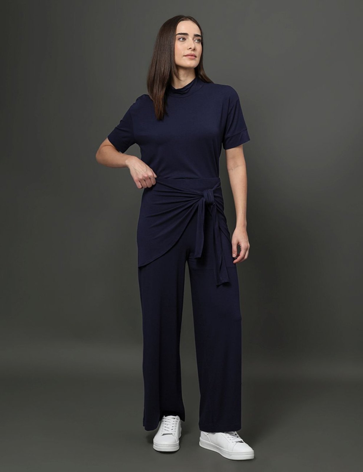Calça Feminina Malha Com Amarração Calvin Klein – Marinho Calvin Klein Jeans