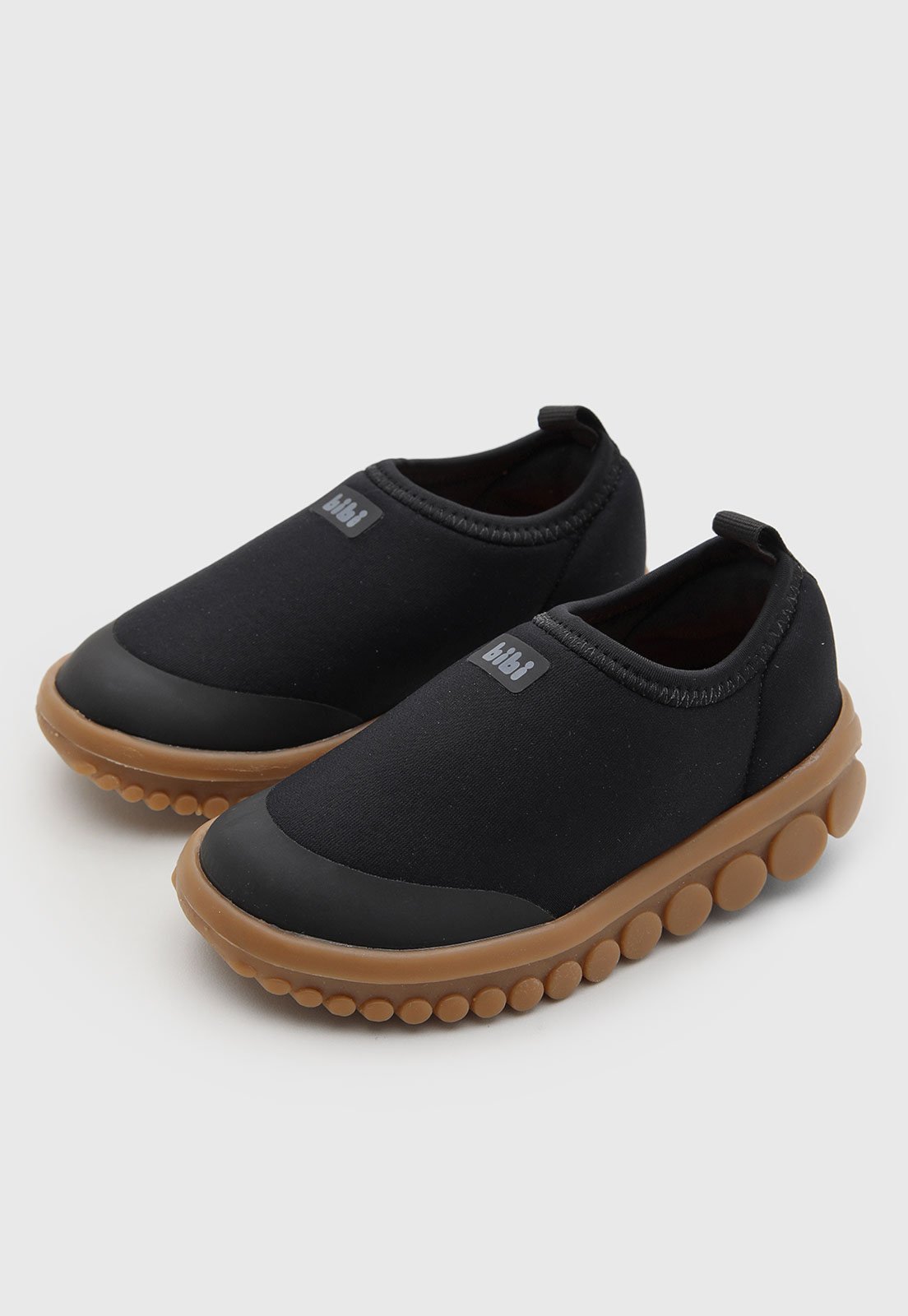 Infantil - Tênis Bibi Slip On Logo Preto