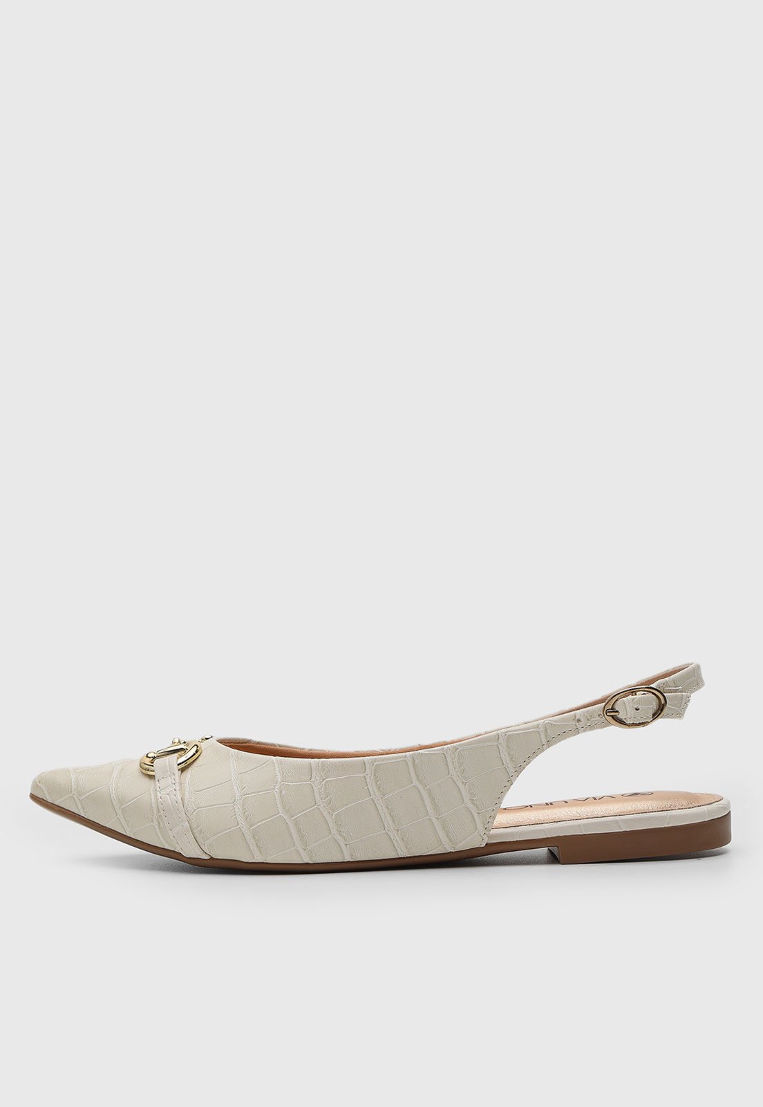 Vista 2 Sapatilha Via Uno Croco Off-White off-white white VIA UNO off-white white