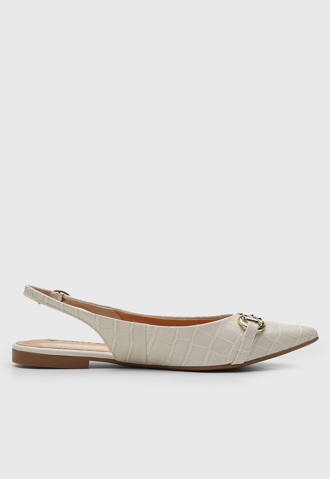 Vista 3 Sapatilha Via Uno Croco Off-White off-white white VIA UNO off-white white