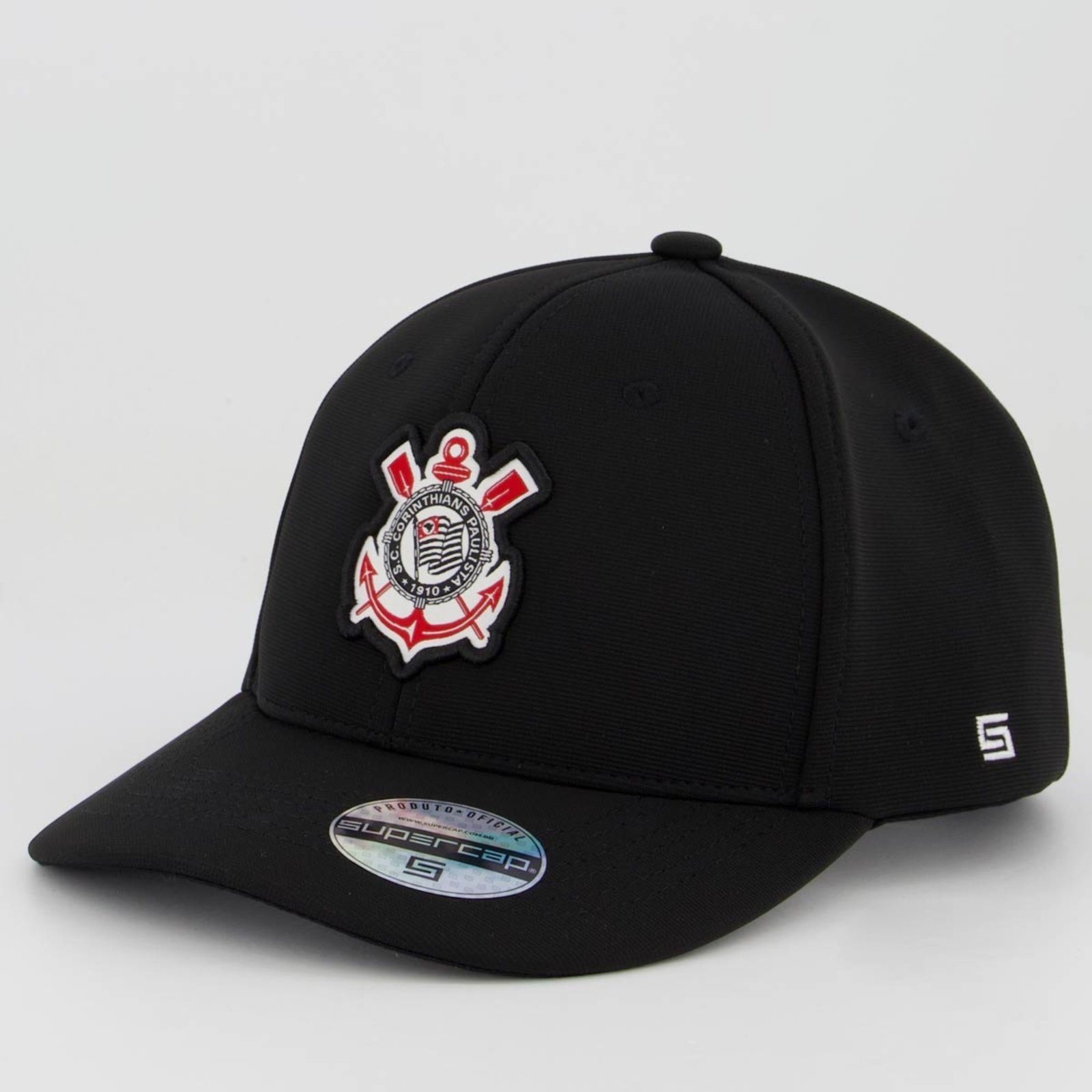 Vista 2 Boné Corinthians Escudo Supercap preto Supercap preto