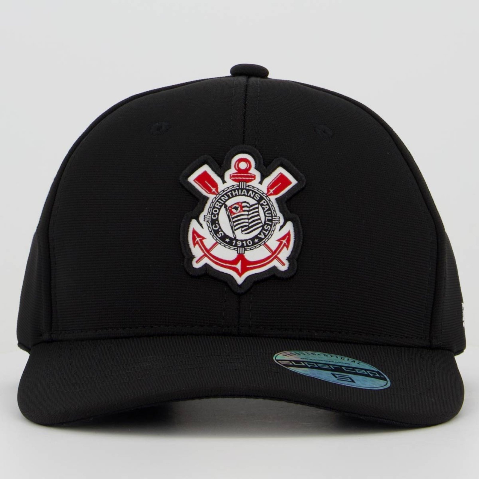 Vista 3 Boné Corinthians Escudo Supercap preto Supercap preto