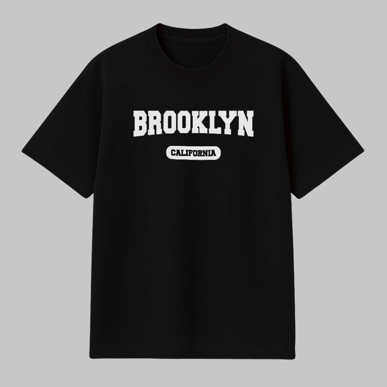 Camiseta Básica Brooklyn City Estampa Urbana Unissex Preto