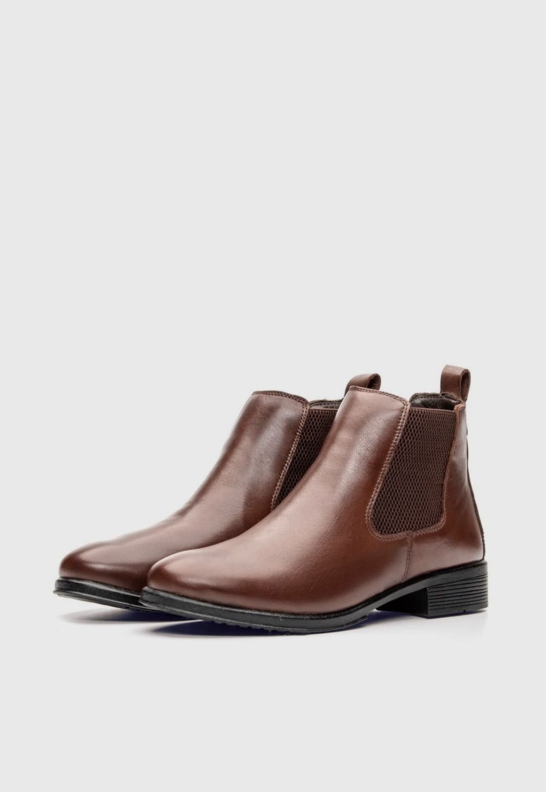 Bota de Couro Feminina Chelsea Cano Curto Peccato DF Farm Marrom