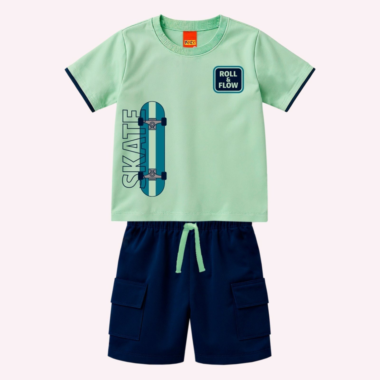 Vista 2 Infantil - Conjunto Skate Menino Kyly cinza Kyly cinza