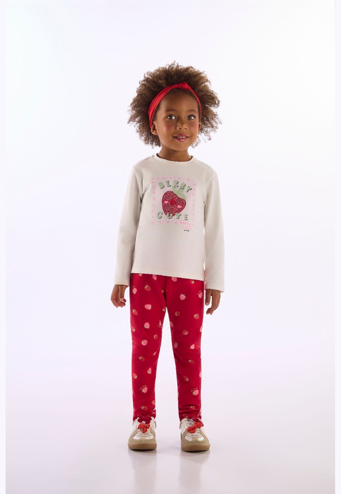 Infantil - Conjunto Menina Blusa Calça Up Baby Branco