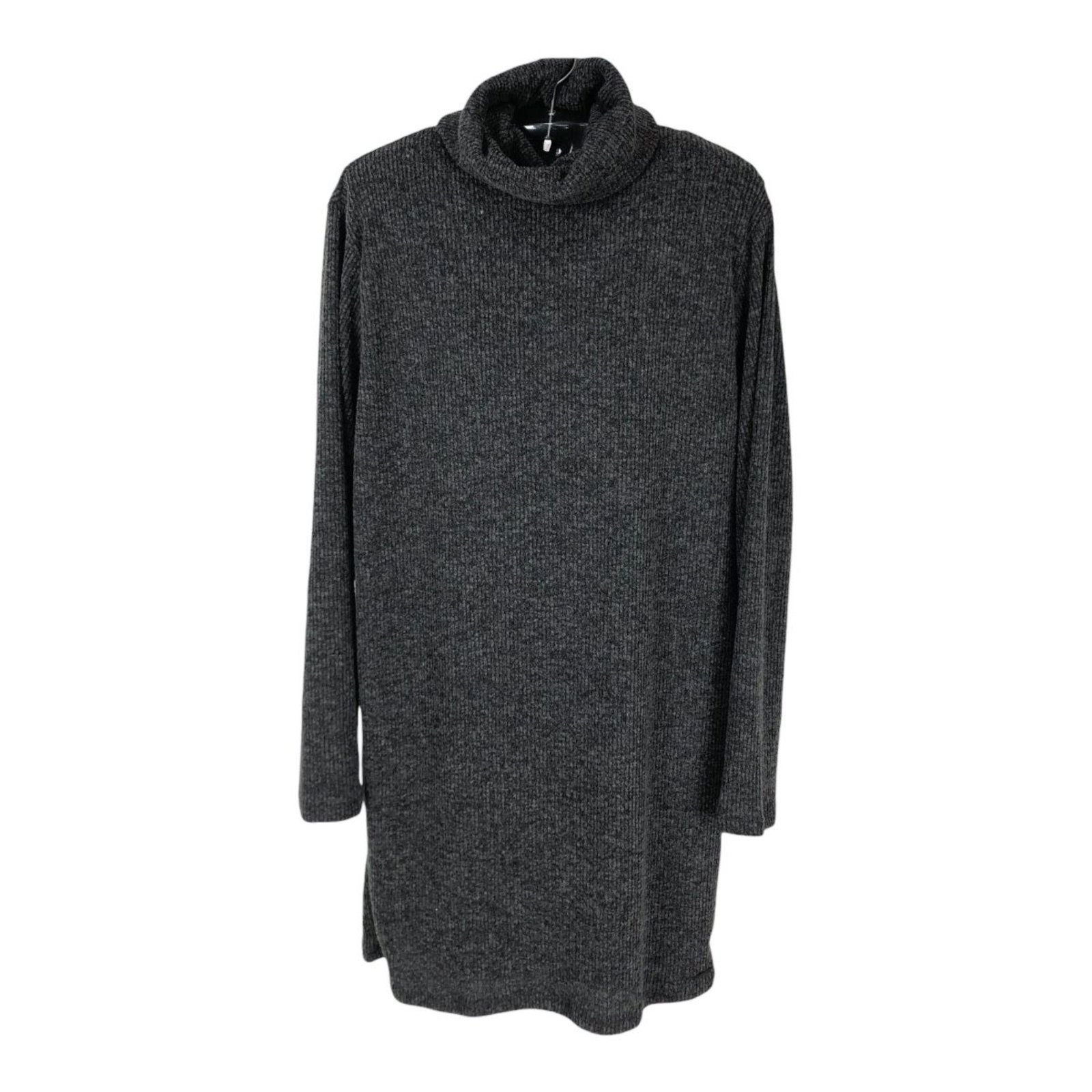 Vestido Manga Longa Gola Alta Triton Preto