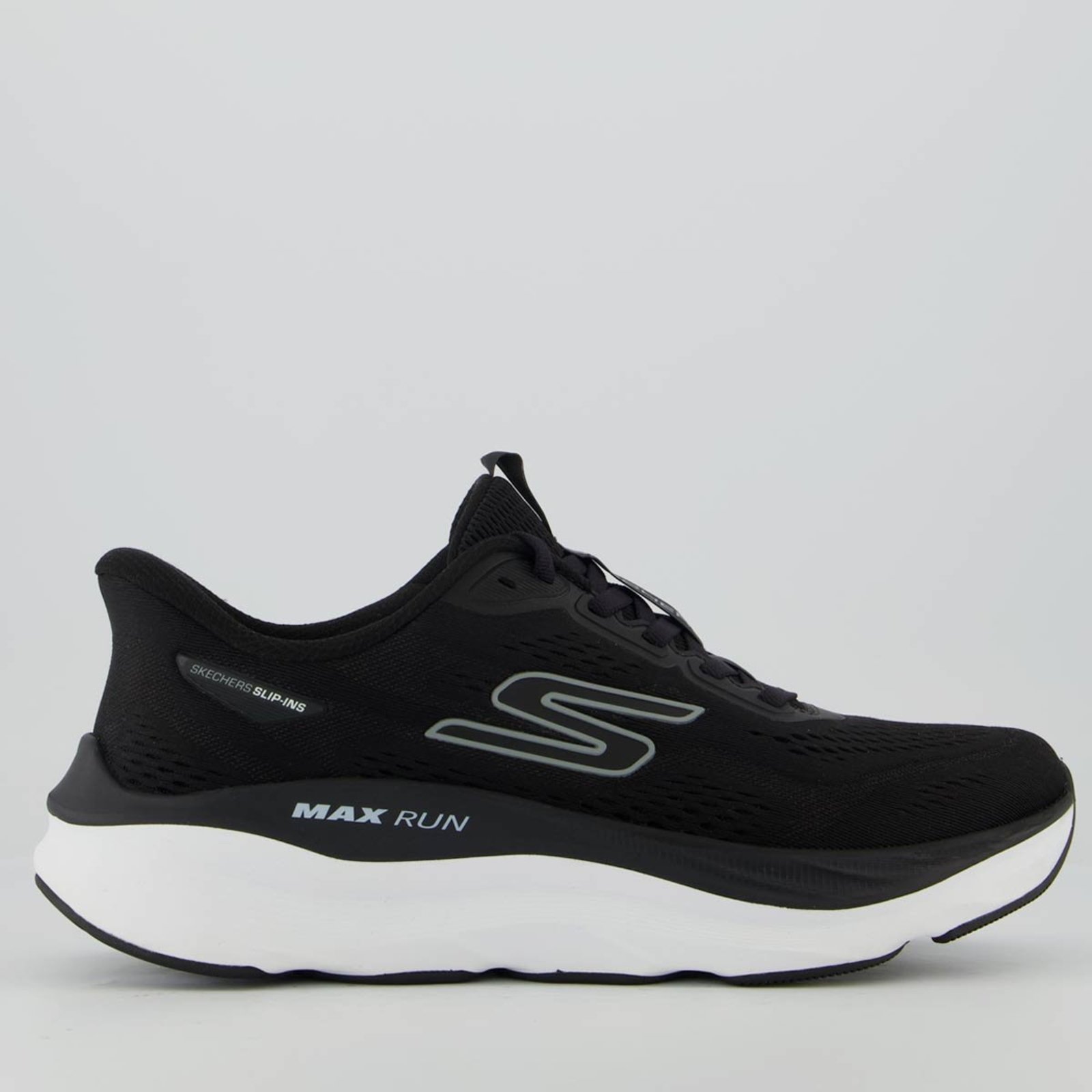 Tênis Skechers Max Run Preto e Branco