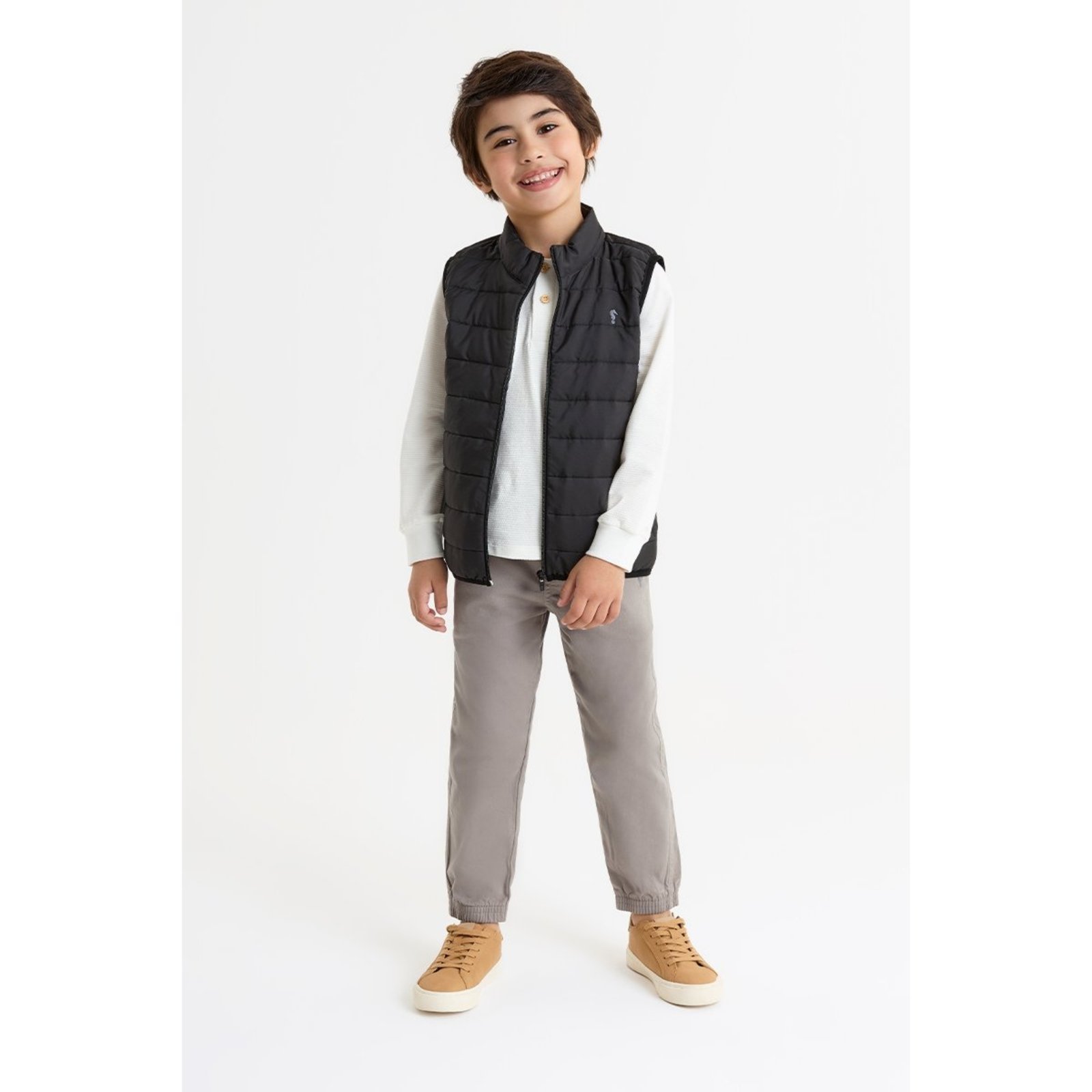 Infantil - Calça Jogger Menino em Sarja Moletom Confortável