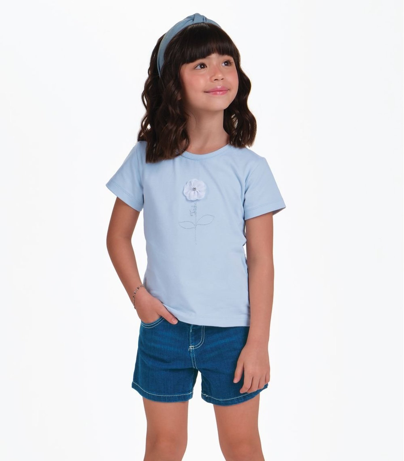 Infantil – Conjunto Blusa com Shorts Trick Nick Azul