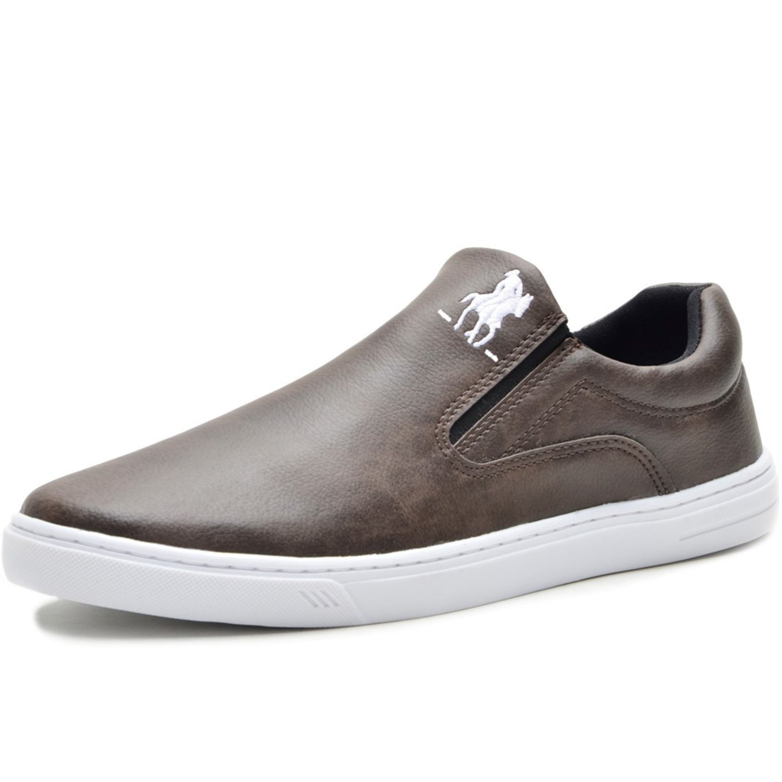 Tenis Slip On Polo Plus Iate Casual Marrom