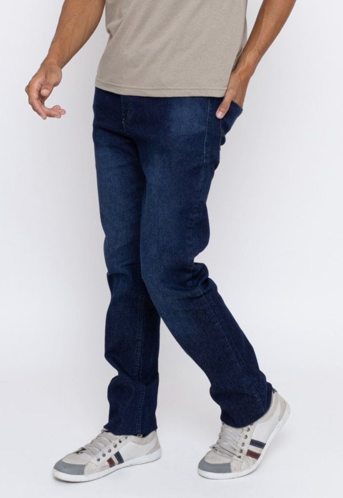 Calça Jeans Masculina Lavagem Azul Escura Premium Unak Romena