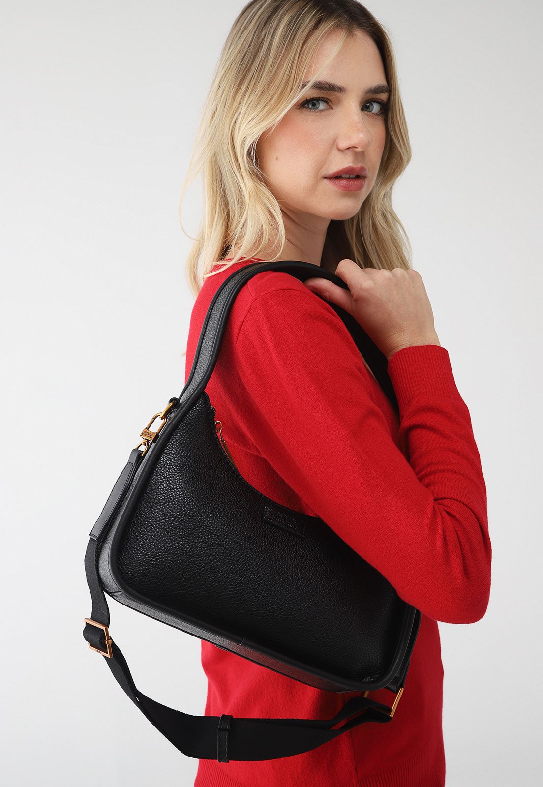 Bolsa Tiracolo Santa Lolla Alça Dupla Preta