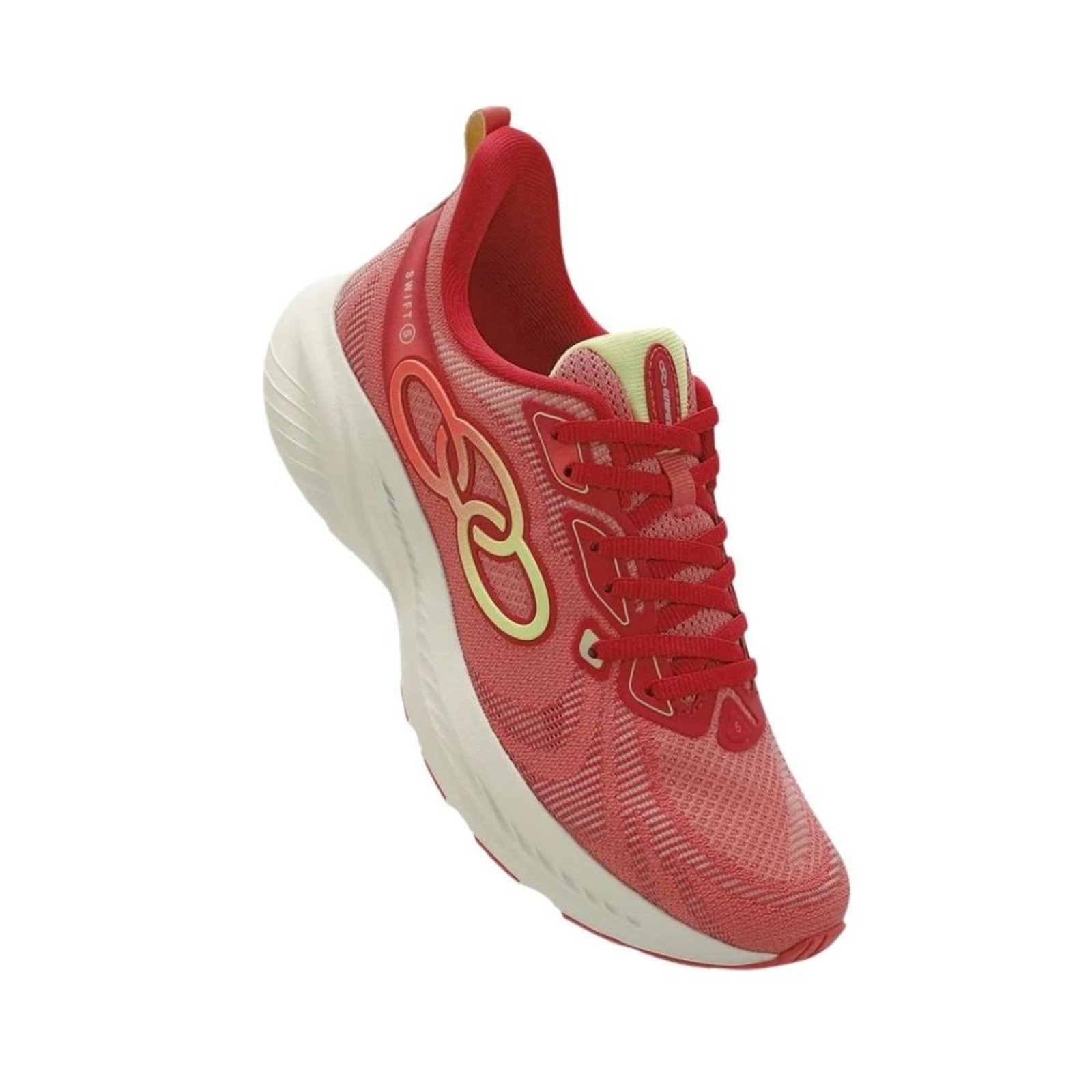 Vista 3 Tênis Running Feminino Olympikus Swift 5 Rosa vermelho rosa OLYMPIKUS vermelho rosa