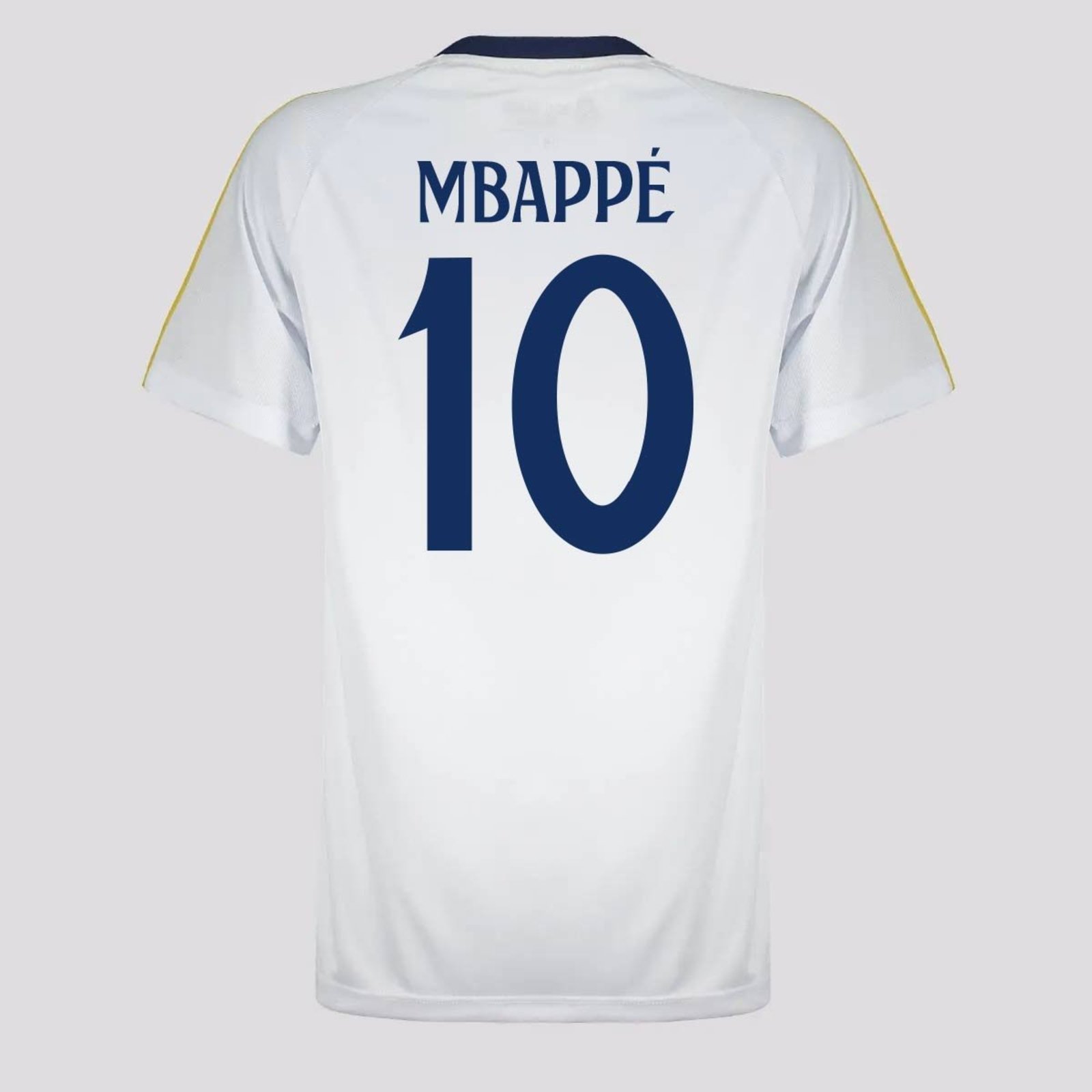 Camisa Real Madrid Juvenil Branca 10 Mbappé