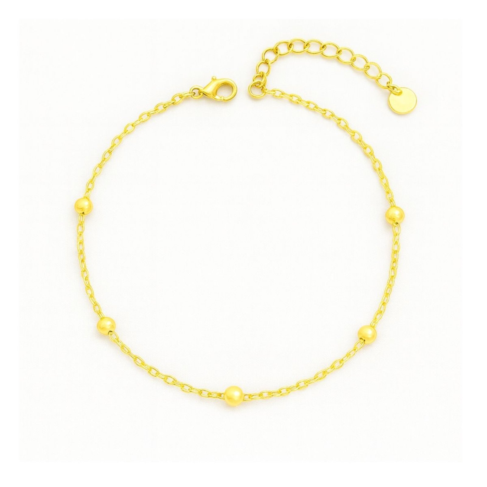 Vista 2 Pulseira Delicada Vih Triny Banhada a ouro Bolinhas dourado Vih Triny dourado