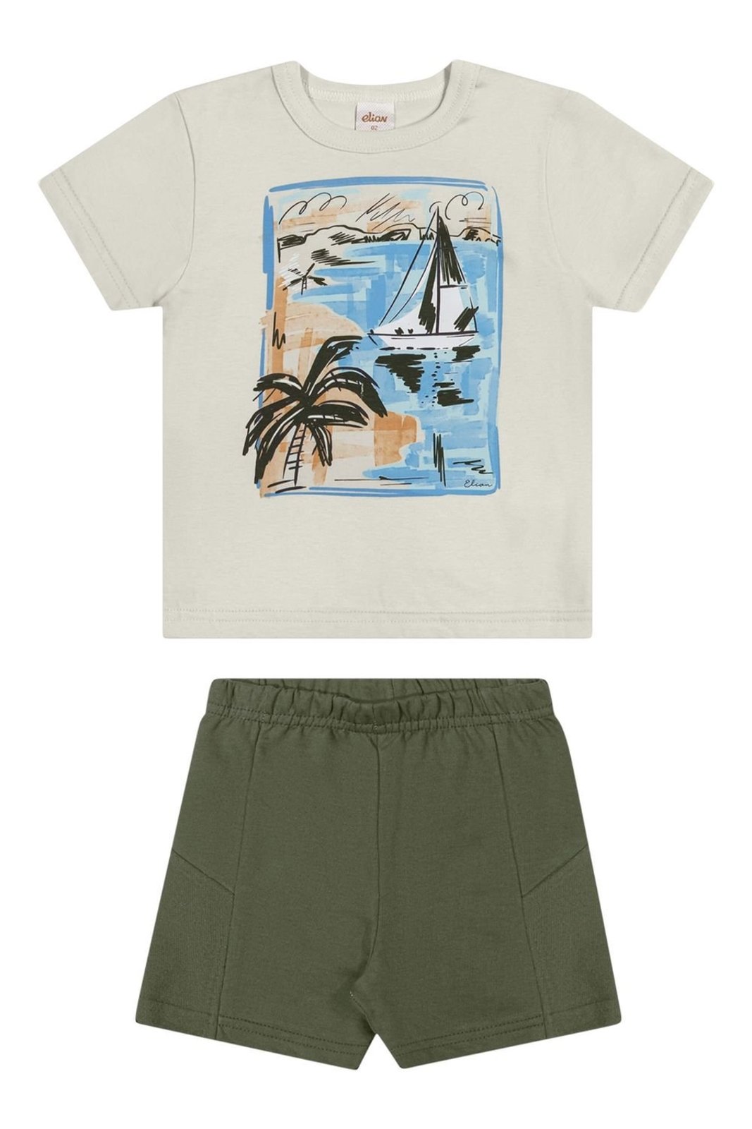Infantil - Conjunto Menino Veleiro Elian Verde