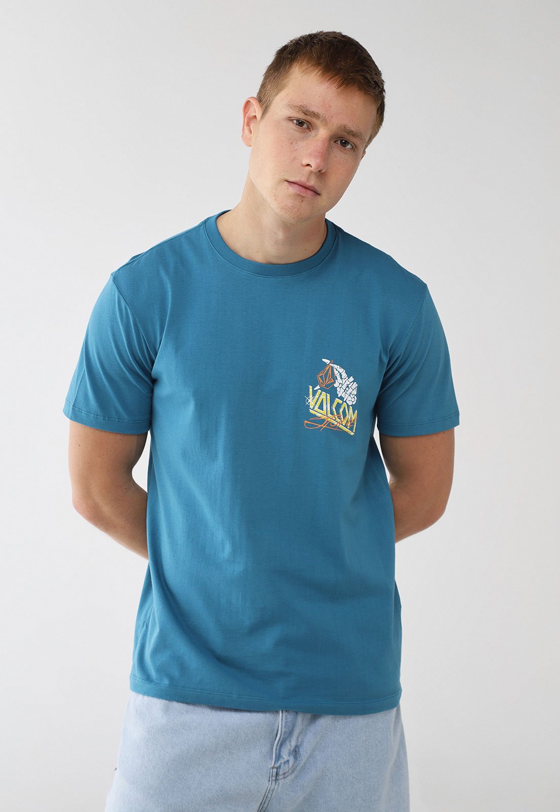 Camiseta Volcom Silk Dropped Azul