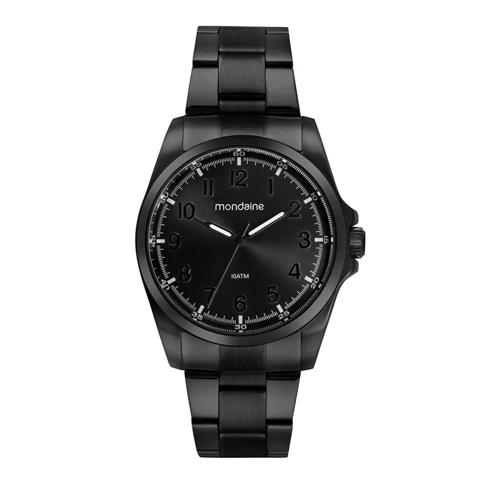 Relógio Masculino Aço Casual Preto Mondaine
