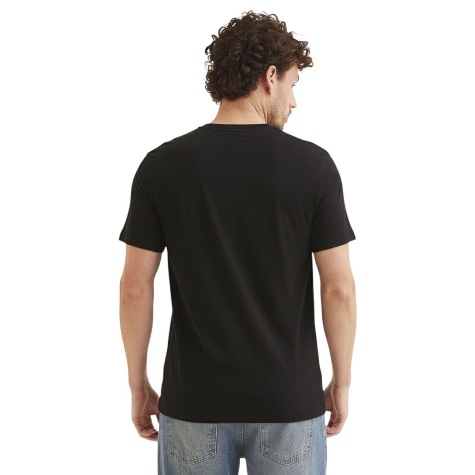 Vista 3 Camiseta Masculina Básica New Triton preto Triton preto