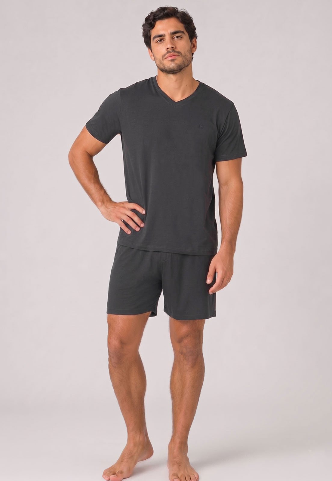 Conjunto Pijama Masculino Hering Cinza