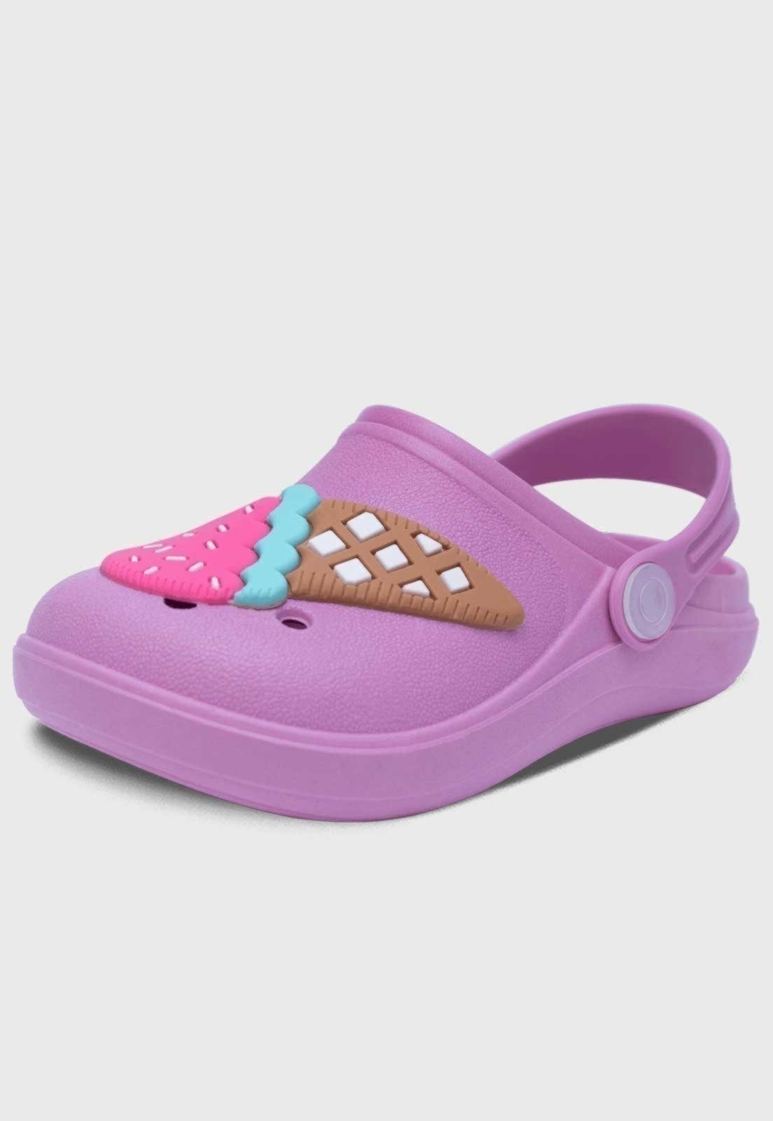 Infantil – Babuche Feminino Popidi Chinelo Menina Sorvete Lilas